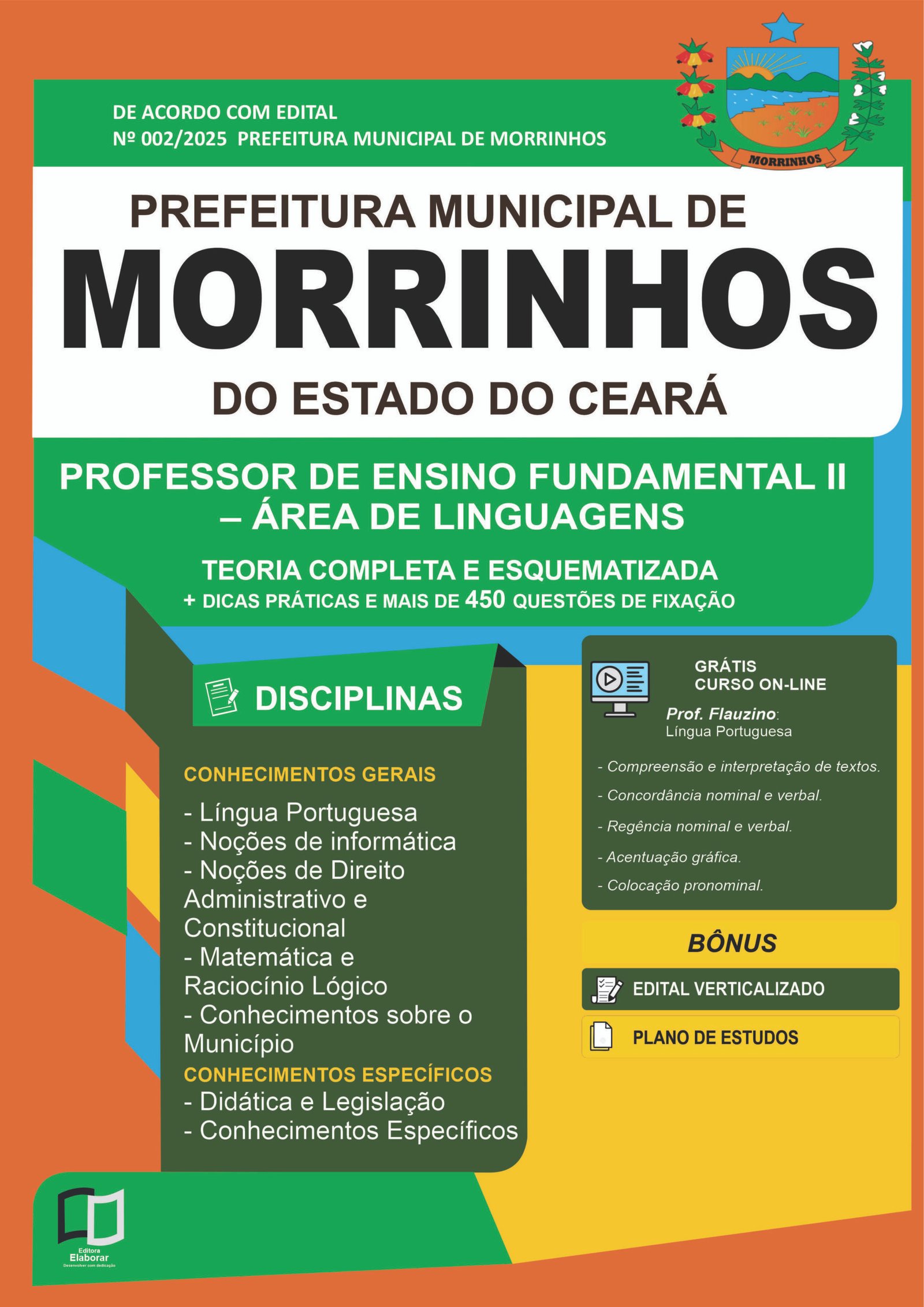 MORINHOS PROFESSOR DE ENSINO FUNDAMENTAL II – ÁREA DE LINGUAGENS editora