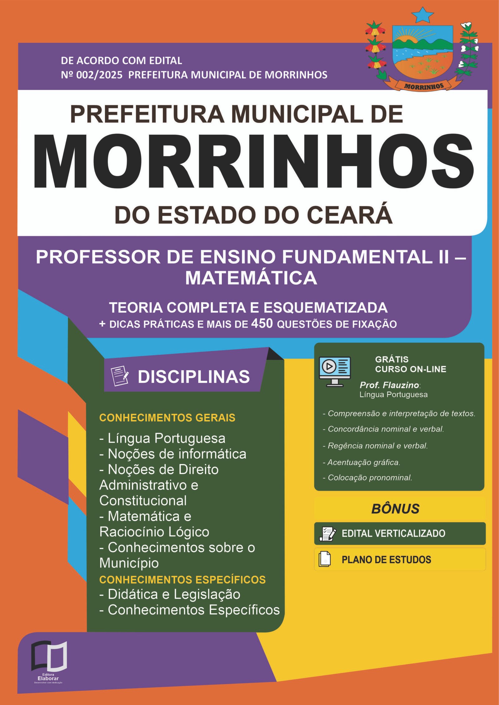 MORINHOS PROFESSOR DE ENSINO FUNDAMENTAL II – MATEMÁTICA editora